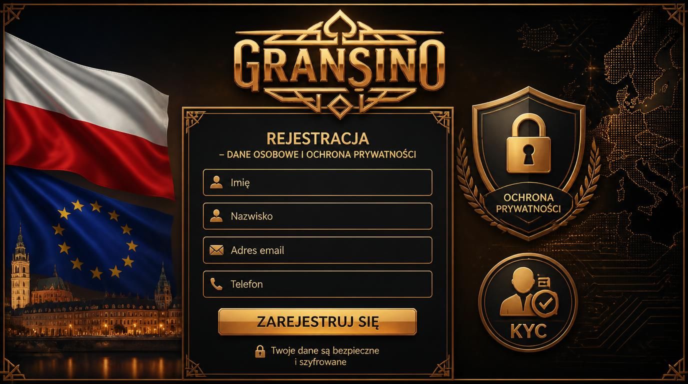 formularz rejestracji kasyno z ikoną prywatności